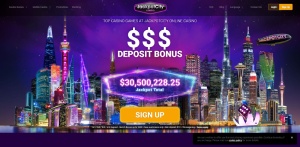 Jackpot City Casino's website home page
