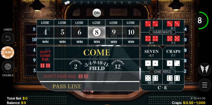 You can play online craps via MELbet mobile app