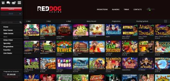 Red Dog Casino's slot games selection