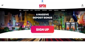 Spin Casino website home page
